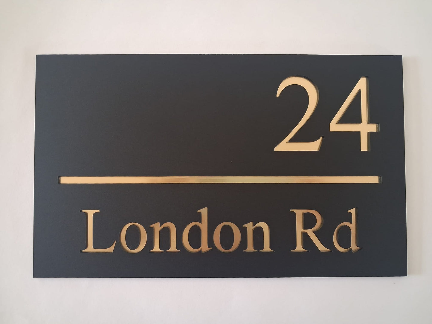 Deep etched 3D double layer acrylic house sign