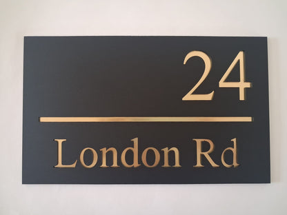 Deep etched 3D double layer acrylic house sign