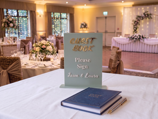 Acrylic table top sign