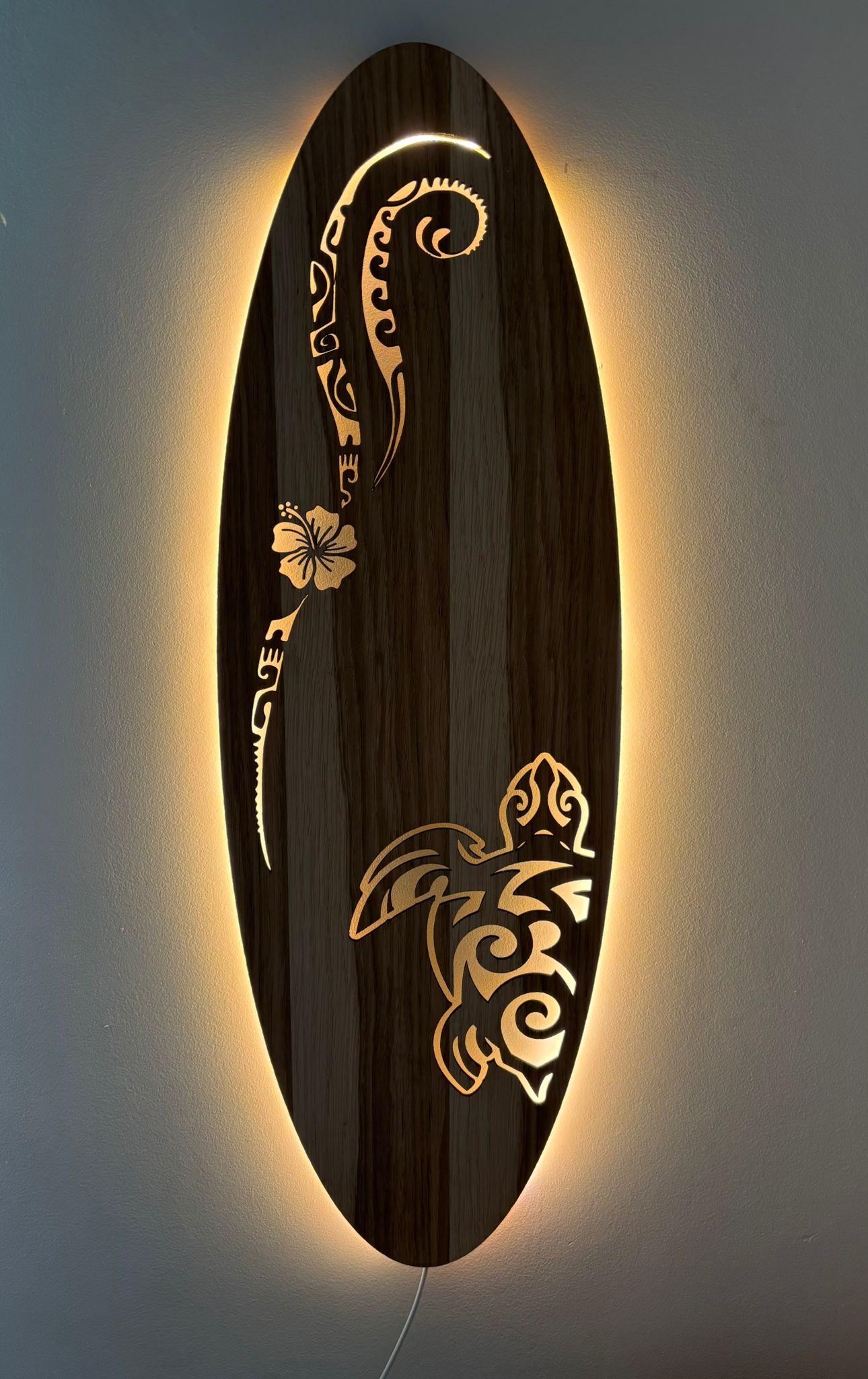 Surfboard wall light