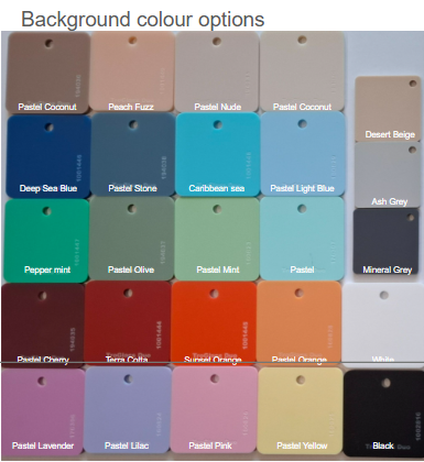 Acrylic table top sign