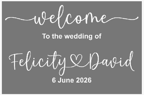 Wedding welcome sign - wood & acrylic