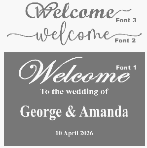 Wedding welcome sign - wood & acrylic