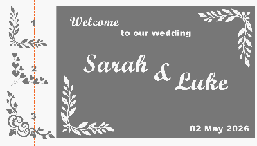 Wedding welcome sign - wood & acrylic